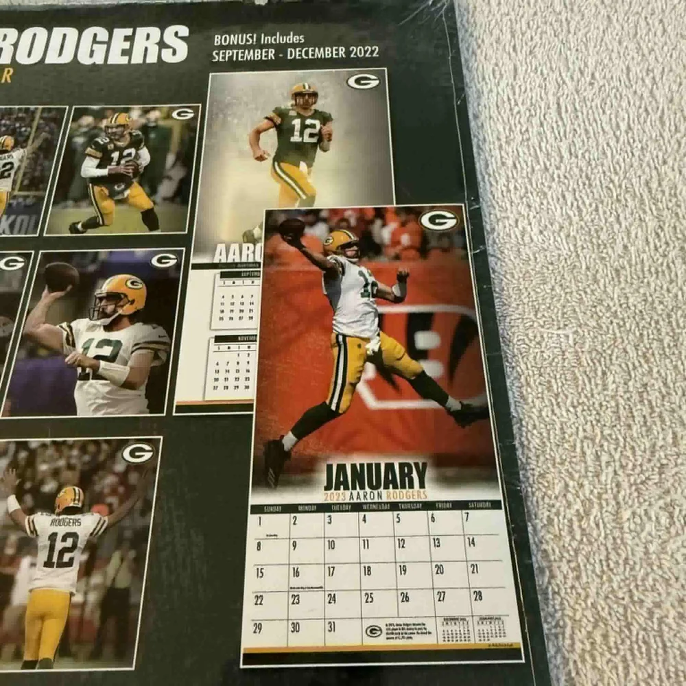 Aaron Rodgers Turner Licensing 2023 Wall Calendar Sealed ISBN 978-1469394428